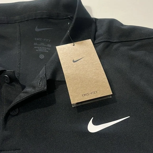 Nike Black and White Performance Polo Shirt new with tags!  Mens XXL - Picture 4 of 5